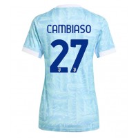 Stroje piłkarskie Juventus Andrea Cambiaso #27 Koszulka Wyjazdowej dla damskie 2025-26 Krótki Rękaw